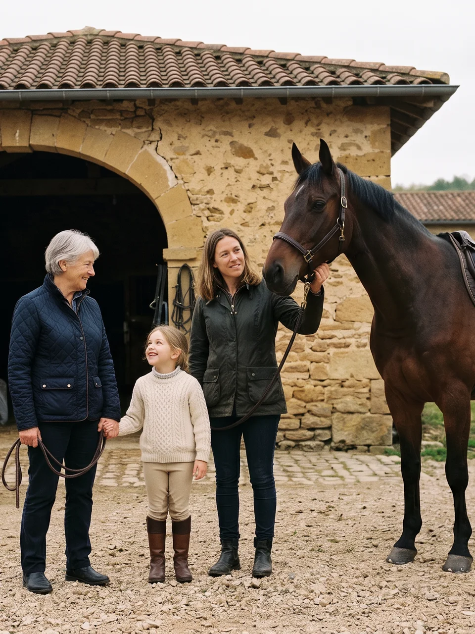 L'équipe, Pension des Briches, centre équestre à Luzinay